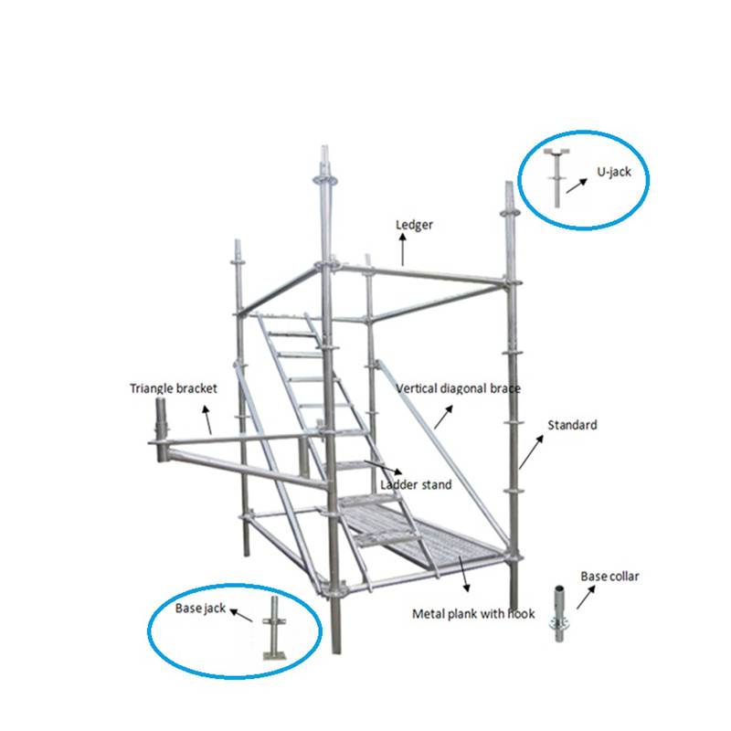 Adjustable-scaffolding-screw-jack-u-head-base-plate