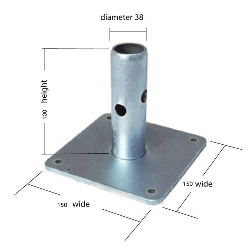 Adjustable-Scaffolding-base-plate-galvanized-size