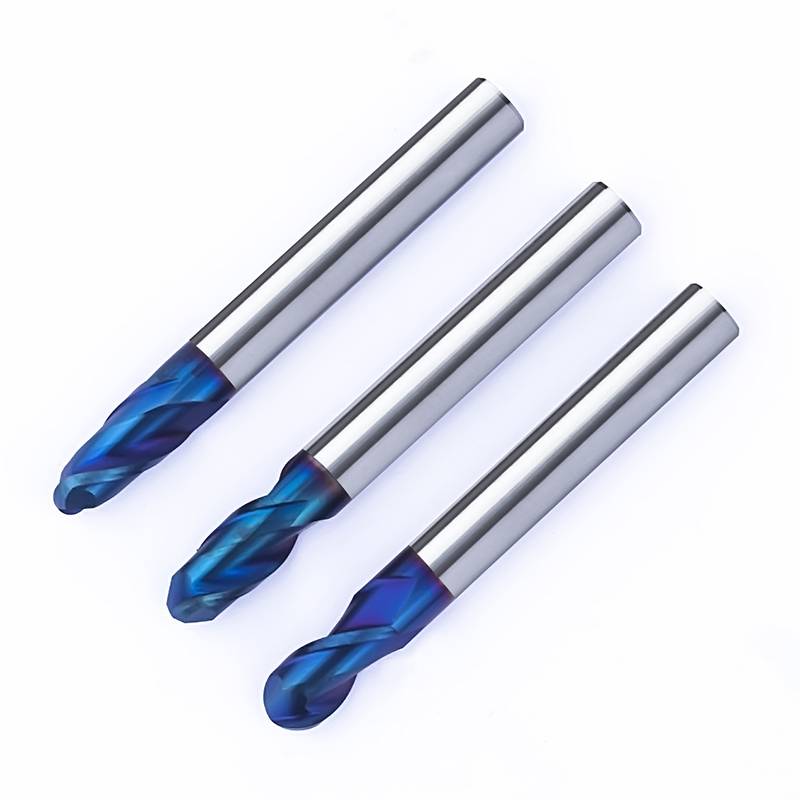 China Hrc65 Carbide Standard Length 2f Ball Nose End Mill Manufacturers