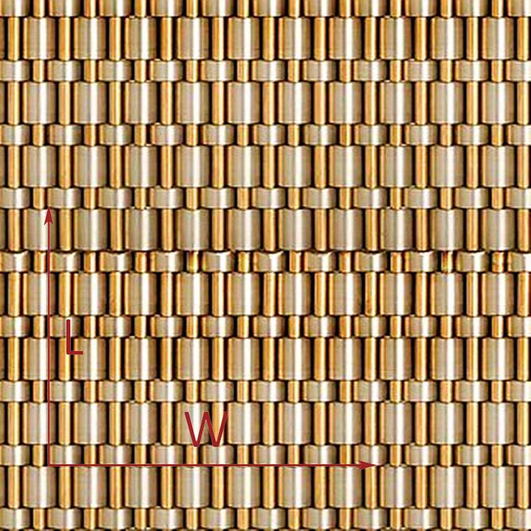 2. Gold Metal Mesh Screen for Office Wall Cladding (3)