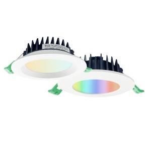 Best quality Led Down Lights - RGBCW WIFI+BLUE Plastic Cover Aluminum Smart Downlight  – Simons