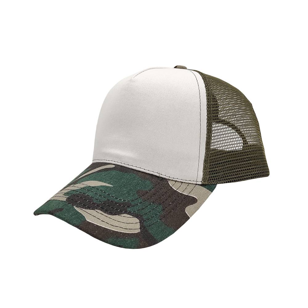Fashion design camo cotton mesh cap Trucker mesh men's sports hat