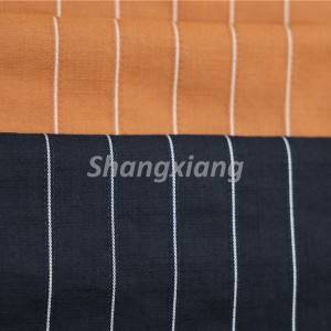 Linen-look stripe fabric for blazer and pants