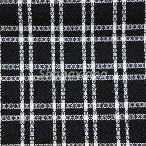 Jacquard black white classic woven fabric