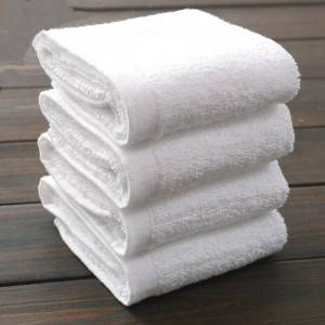 hot luxury white 100 cotton 21S hotel face towel