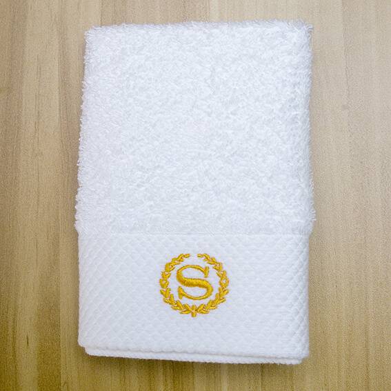 Professional China Decorative Hand Towels – customize white embroidery platinum sation hotel Cheap 100% Cotton Towels – Sky Textile