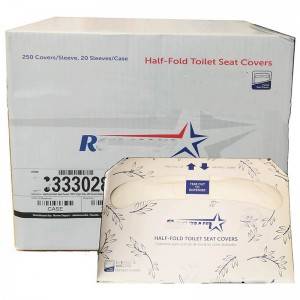  1/2 Fold Paper Toilet Seat Cover, Virgin