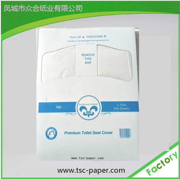 China wholesale quarter-fold paper cover - 1/4 Fold Flushable Paper Toilet Seat Cover –  Zhonghe