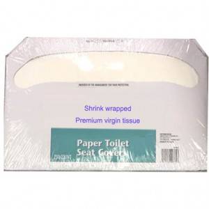 1/2 Fold Disposable Toilet Seat Cover Paper- Shrinked wrap type