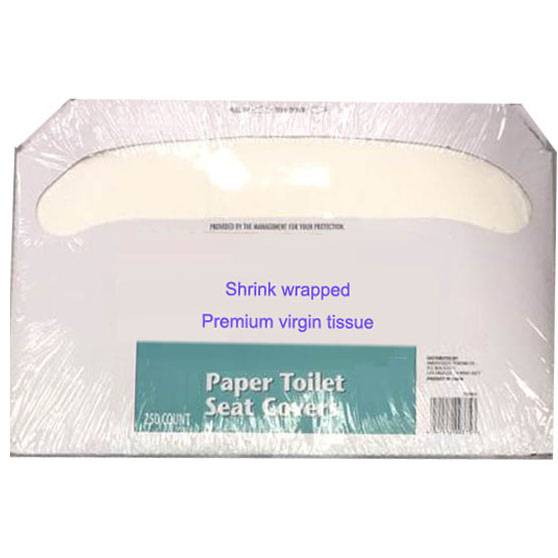 Excellent quality common toilet seat cover - 1/2 Fold Disposable Toilet Seat Cover Paper- Shrinked wrap type –  Zhonghe