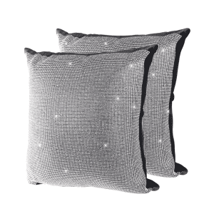 Bling Crystal Lumbar Pillow Waist Protect Cushion, Travel Pillow Pad for Car Flight Seat, 2 Packs