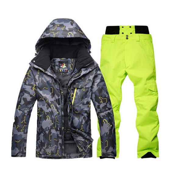 Men's Waterproof Windproof High Function Warm Outdoor Coat Ski Jacket and Pants M17340