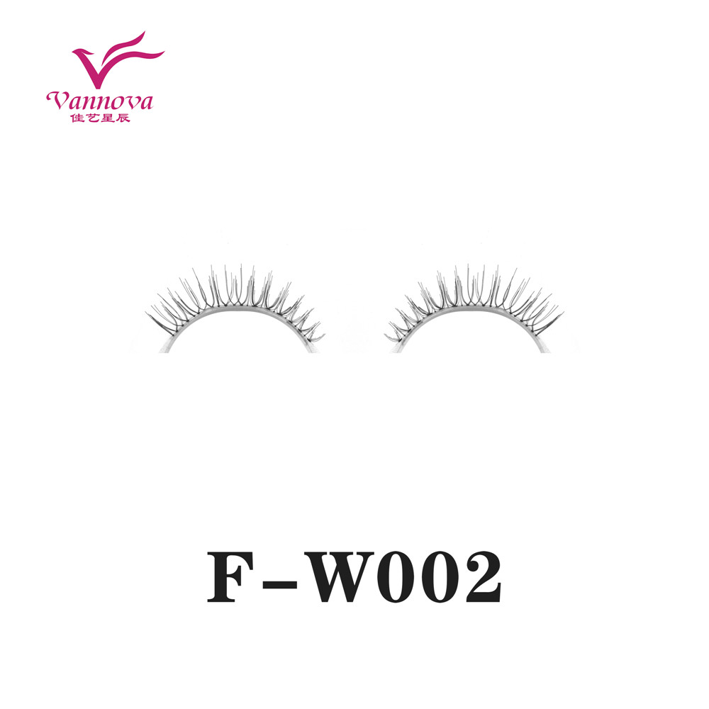 Transparent stem synthetic eyelashes F-W002