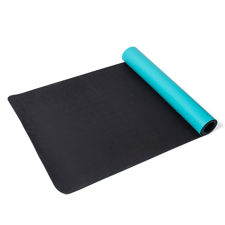 China vendor eco friendly  solid color  pu leather natural rubber yoga mat for hot yoga bikram ashtanga sweaty workouts