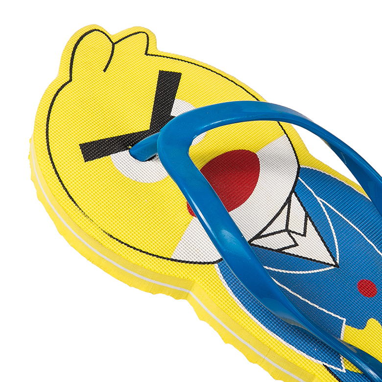 Cheap price yellow birds design comfort cartoon summer beach sliders slippers eva flip flop