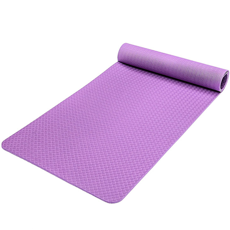 Wholesale exercise folding thick tpe yoga mat printed yoga mat