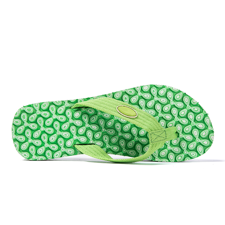 Wholesale indoor outdoor eva sole flip flops fabric strap massaging slippers for women
