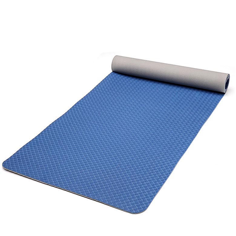 Wholesale extra thick premium custom classic blue print thick design 100% tpe yoga mat manufacturer