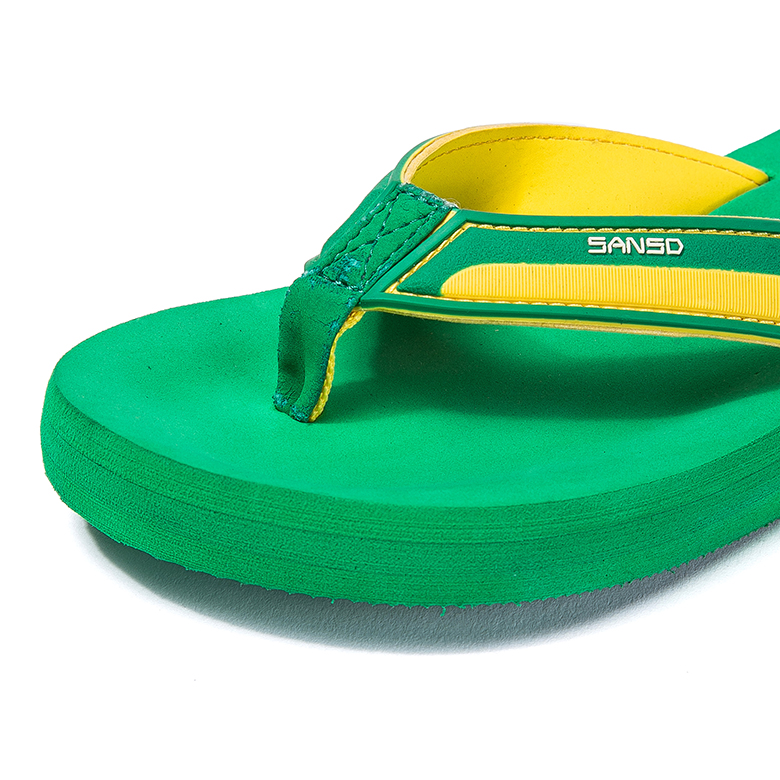 china factory Comfortable soft thick sole slipper indoor green color slippers rubber flip flops