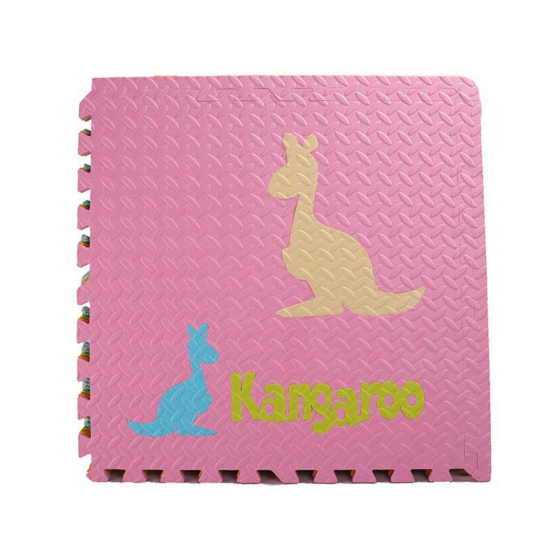 Factory price eva foam puzzle tatami mats with kangaroo printing for kids