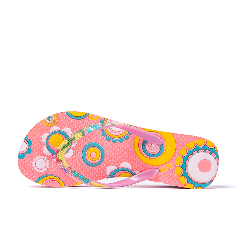 Wholesale easy wear ladies eva wedge summer spring beach slippers pink flip flops