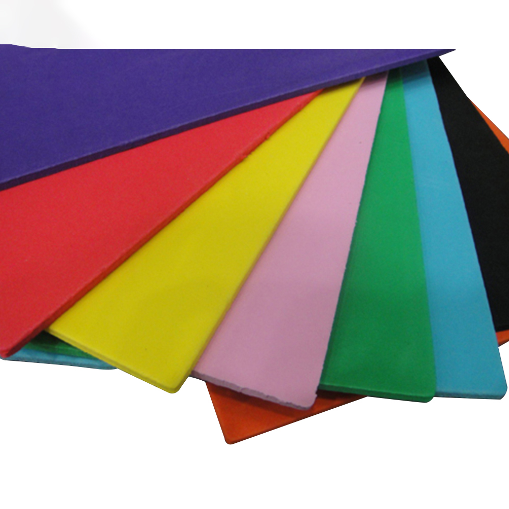 Embossed eva sole plush goma rainbow color eva foam sheet for slipper