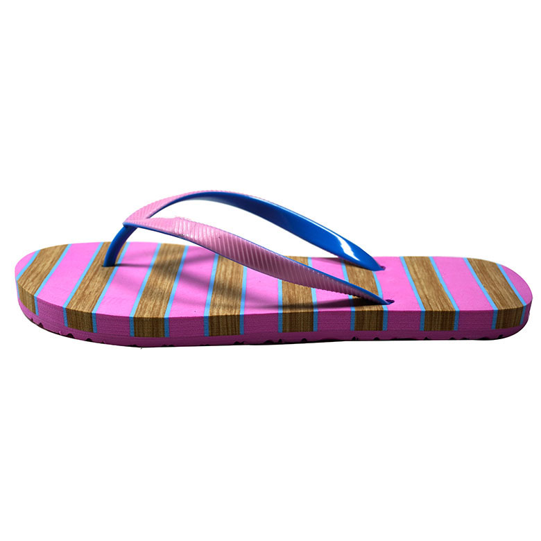 Factory customize fashionable EVA flip flop printed eva slipper for lady