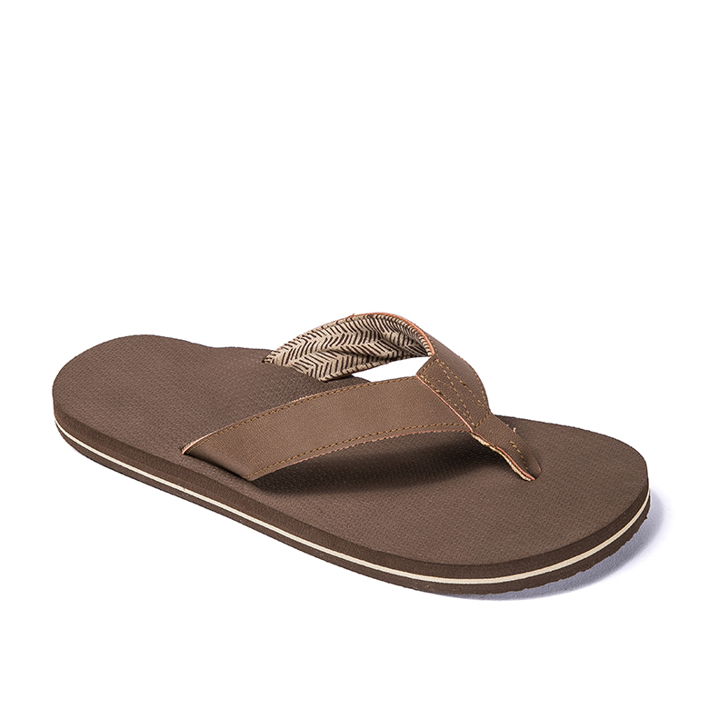 Leisure men's casual footwear wide canvas strap beach slipper eva memory form flip flops