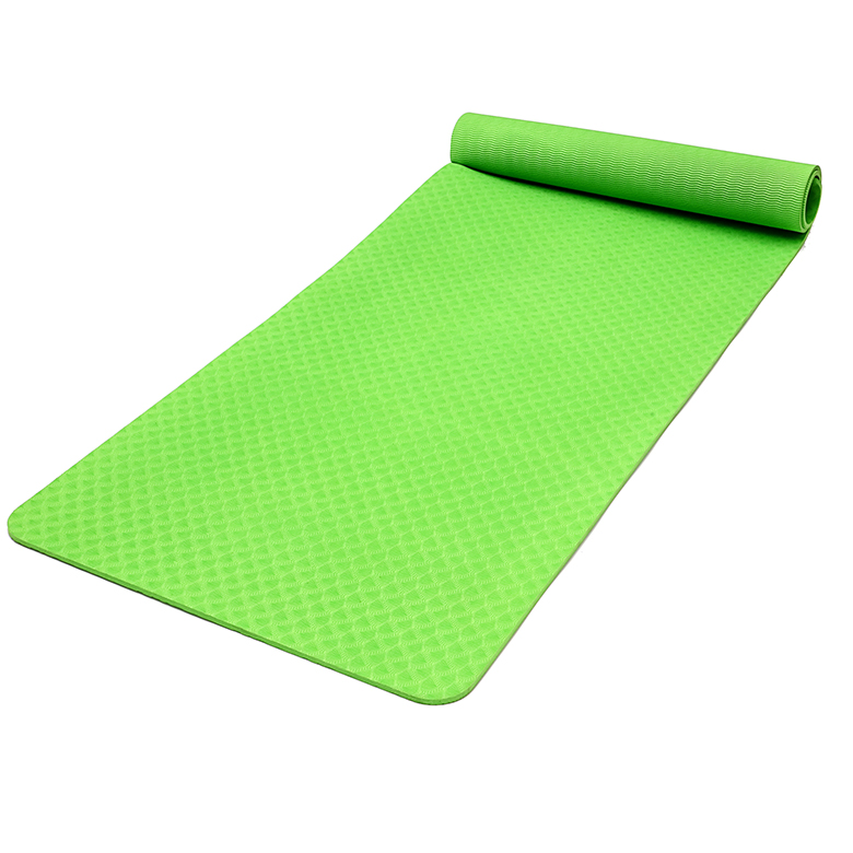New design oem custom 8mm thin yoga mat with tpe eco friendly material