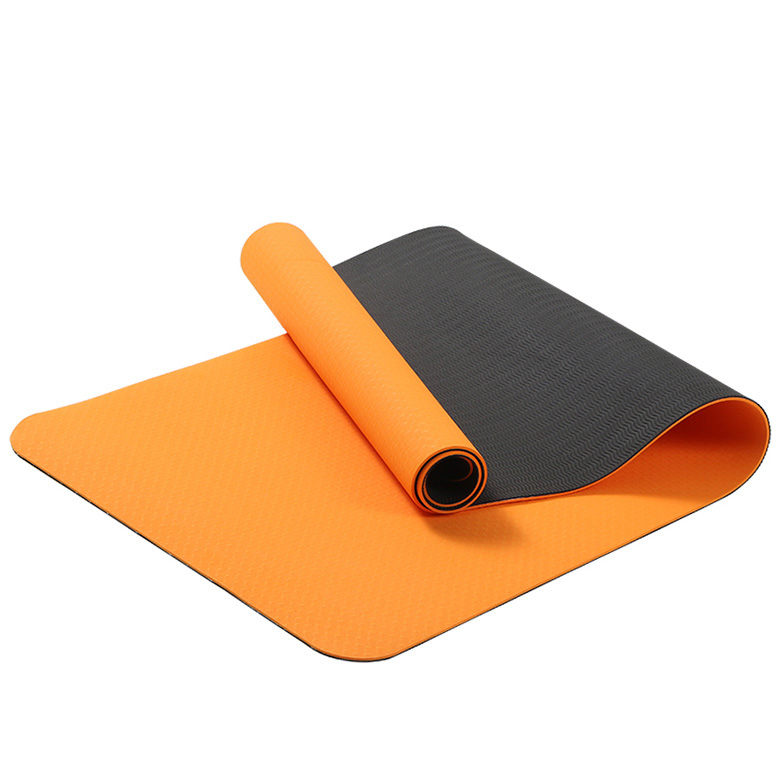 Folding soft durable tpe eco friendly non slip high density multi color yoga mat with Double layer