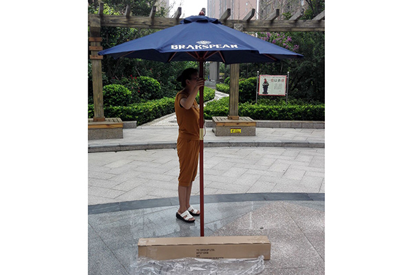 Top Quality Luxury Beach Umbrella - Outside wood patio umbrella – Outdoors