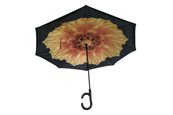 Factory wholesale Decorative Umbrella Stands - Double layer fabric inverted umbrella – Outdoors