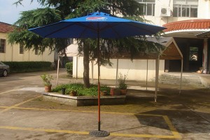 Outside wood patio umbrella