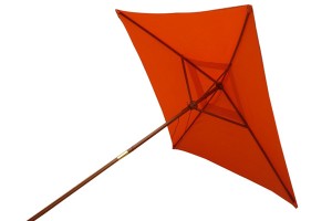 Square large solar wood umbrella