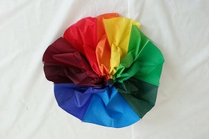 Foldable colourful rainbow umbrella