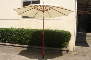 Advertised Crank outside sun umbrella