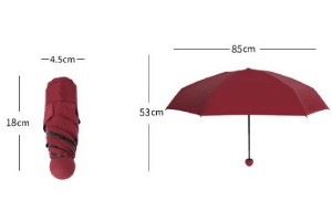Mini foldable capsule umbrella
