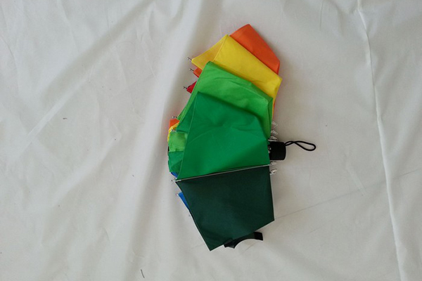 New Arrival China Sun Umbrella - Foldable colourful rainbow umbrella – Outdoors