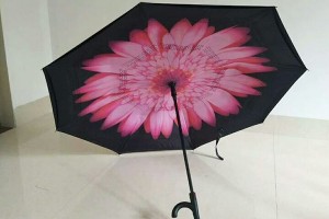 Double layer fabric inverted umbrella