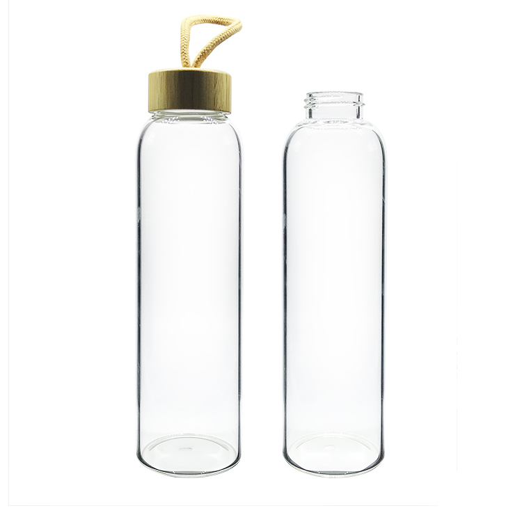 Origin - Borosilicate Glass Water Bottle, Best BPA-Free and Modern Bottle  with Protective Silicone Sleeve and Bamboo Lid - Dishwasher Safe