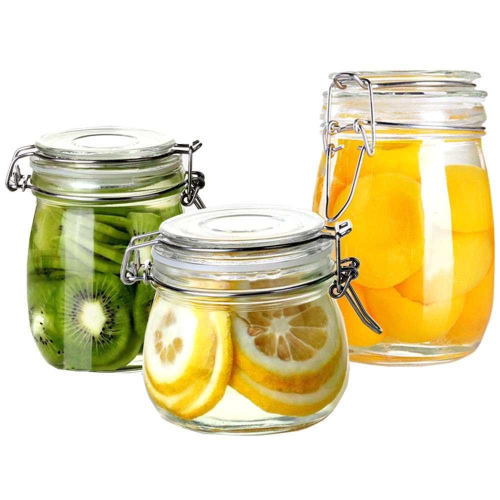 Download China 500ml 700ml 1000ml Canning Jars Glass Jars for Jam Honey with Clamp Lids Manufacturer and ...