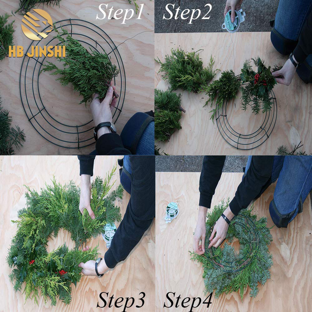 metal christmas 12 inch wreath supplies wholesale Flower Wreath Frames Making Rings for Christmas, New Year Party Decoration