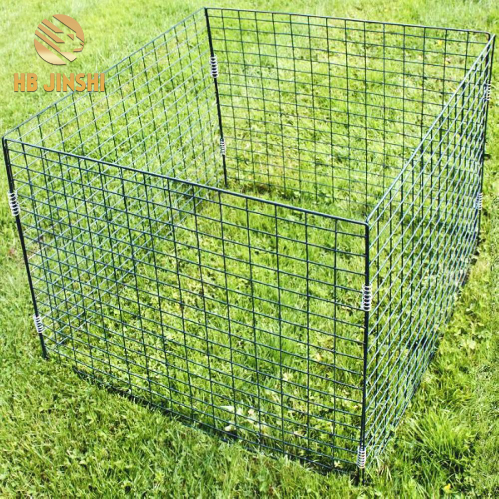 Factory Supplier 2018 Hot Sale 90 x 90 x 70 cm Powder Coated Wire Leaf Compost Bin For Garden