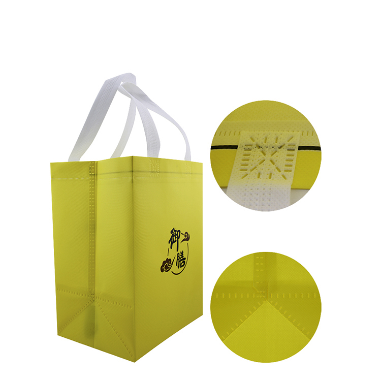 PriceList for Grocery Tote Bags - Custom portable recyclable polypropylene pp laminated non woven durable grocery shopping tote bag with logo – Xinlimin detail pictures