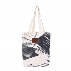 Heavy duty plain canvas shopping tote work shopping bag for women
