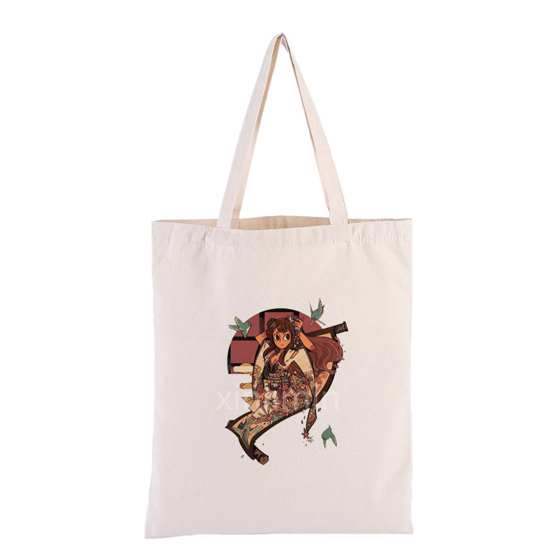 Promotional Custom Logo Printed shopping bag school bag Cotton Canvas Tote Bag