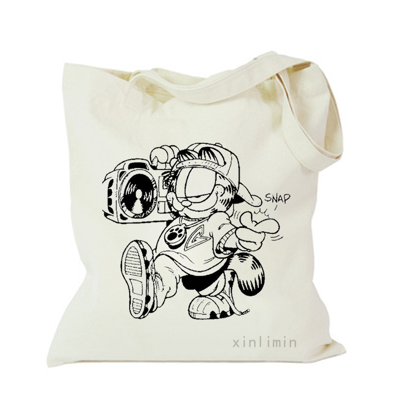 Fashionable custom cotton clutch shopping tote bag logo
