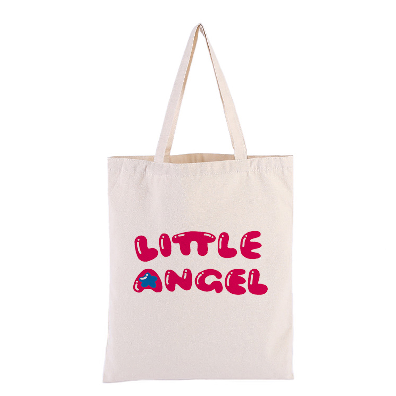 Manufacturer for Personalized Canvas Tote Bags - Custom printed logo shopping tote canvas cotton grocery packaging bag – Xinlimin detail pictures