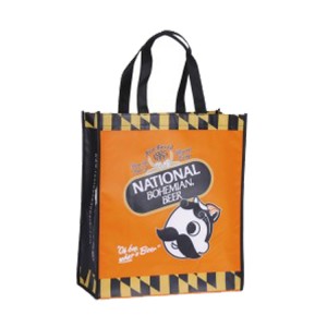 Custom logo print durable tote pp non woven laminated shopping bag