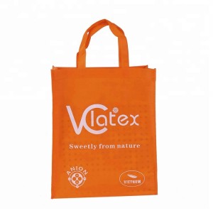 Eco friendly custom slogan laminated pp non woven bag with private logo